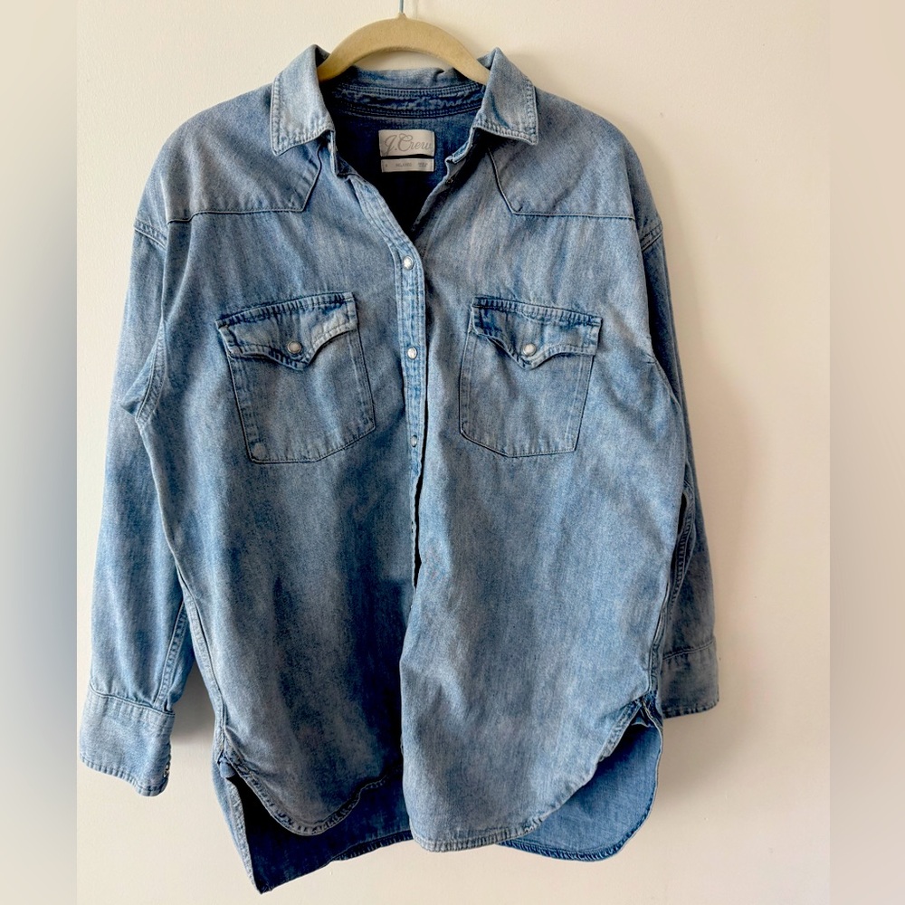 J. Crew Relaxed-fit Western Chambray Shirt